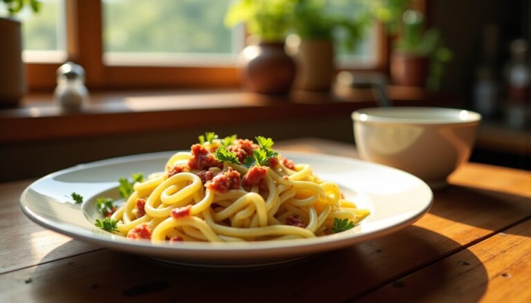 Pâtes Carbonara : Découvrez la recette simple avec crème fraîche liquide ou épaisse