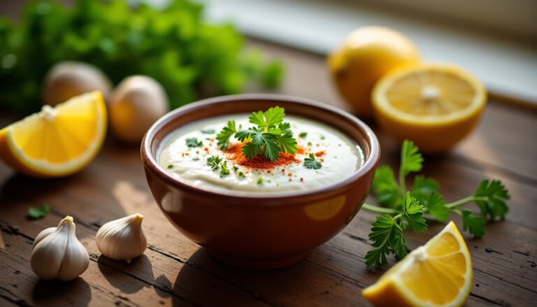 Sauce falafel maison : une recette simple et savoureuse au yaourt et tahini