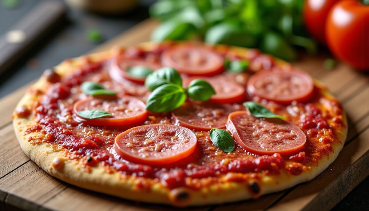 Pizza à la salami : Recette simple et rapide pour les amateurs de saveurs gourmandes