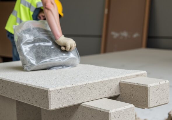 Calculer le nombre de sacs de béton prêt à l'emploi nécessaire pour 1 m² en fonction de l'épaisseur de la dalle