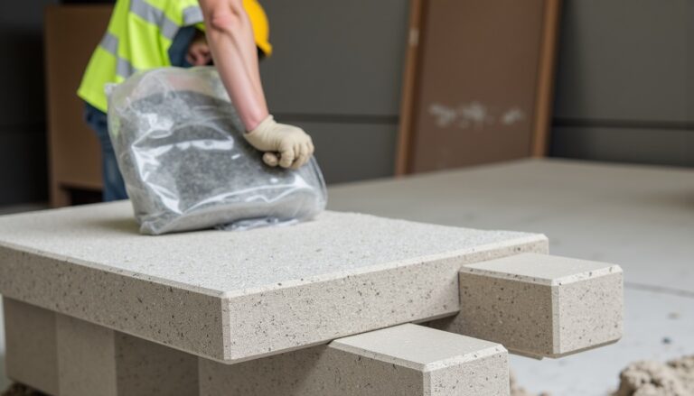 Calculer le nombre de sacs de béton prêt à l'emploi nécessaire pour 1 m² en fonction de l'épaisseur de la dalle